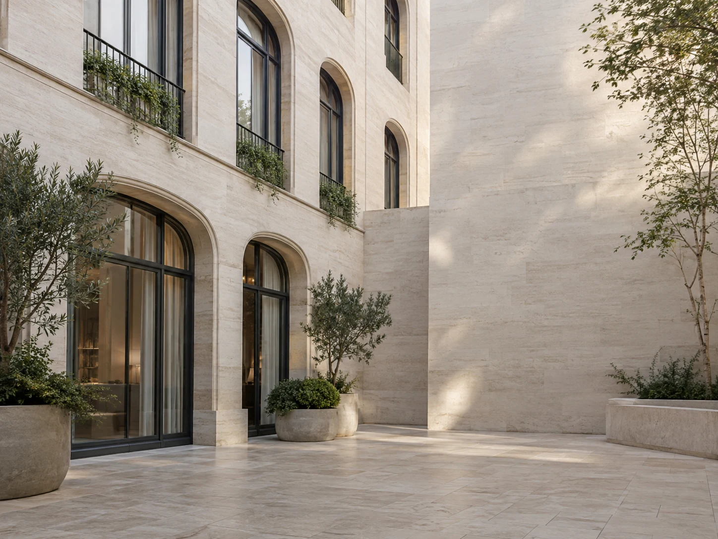 Fachada de hotel boutique internacional; imagen conceptual